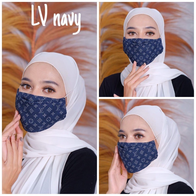 MASKER KAIN HIJAB EVO / Masker 3ply Kain / Masker Kain Hijab