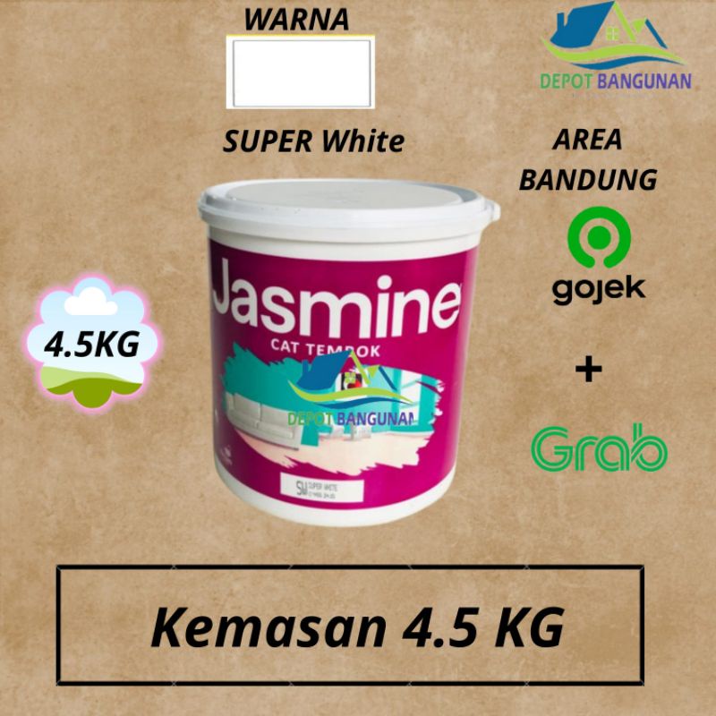 Cat Tembok Cat Plafon Jasmine Interior 4.5 KG Cat Gipsum Triplek GRC