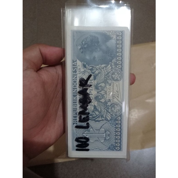 bundle 100 lembar uang kuno 1 rupiah gadis jawa