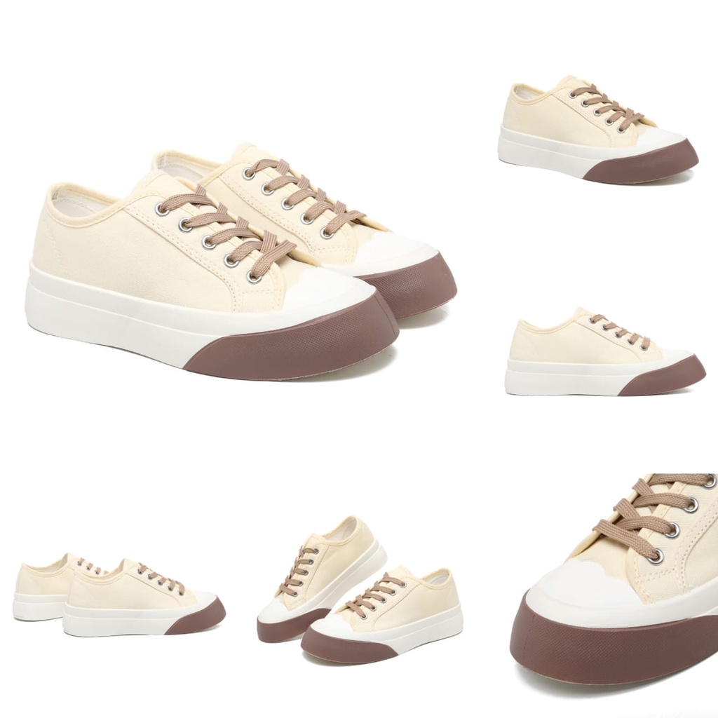 PVN Taeyong Sepatu Sneakers Wanita Sport Shoes Cream 103-5