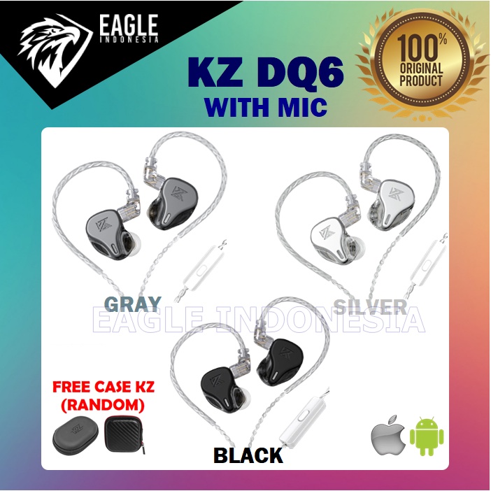 KZ DQ6 DQ6S Knowledge Zenith Triple Dynamic Drivers - Earphone with MIC