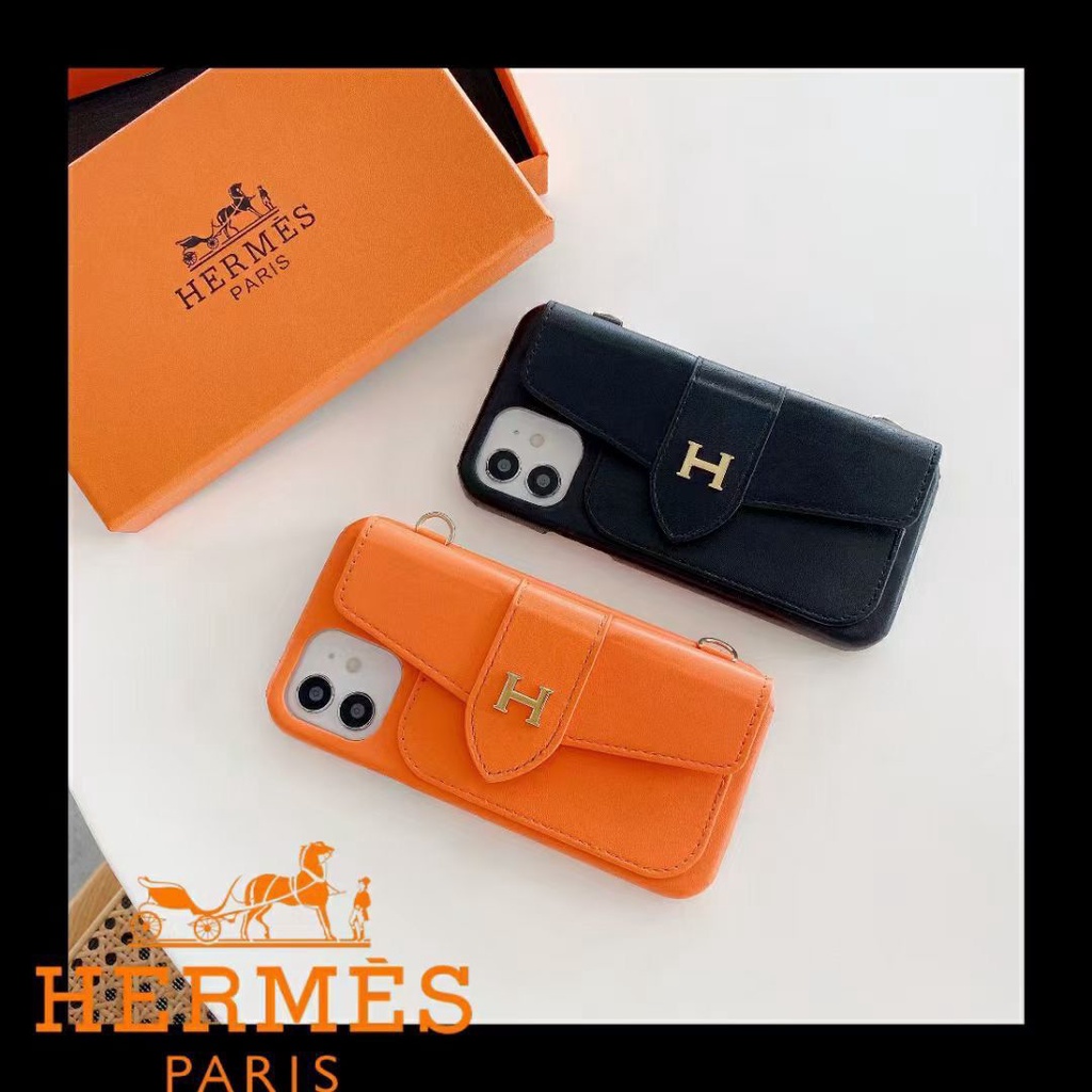 Softcase Kulit warna Orange Hitam Iphone X Xs Xr Max 11 Pro Max 12 Pro Max 13 Pro Max FH37