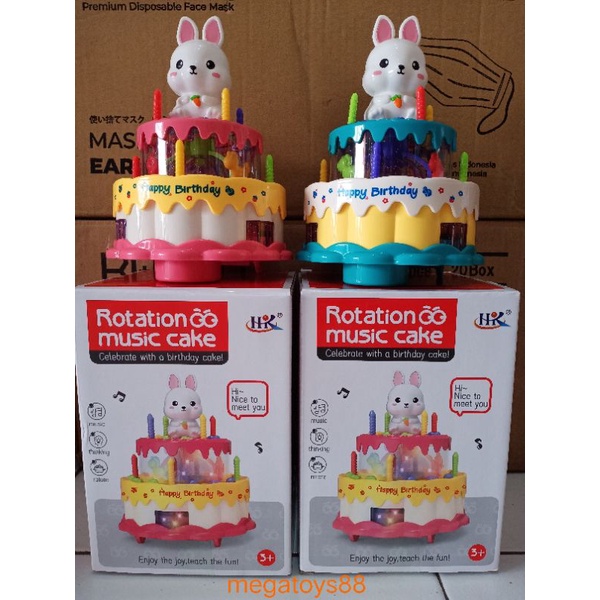 COD MAINAN KUE ULANG TAHUN Bergerak music led  lilin mainan kue ultah anak anak