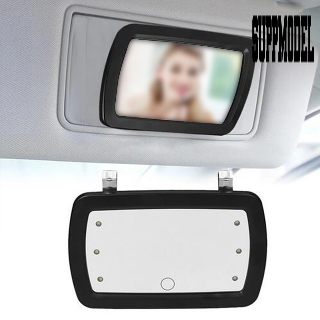 < Sun Visor Mobil Model Klip On Dengan Lampu LED Anti Gores Warna Hitam