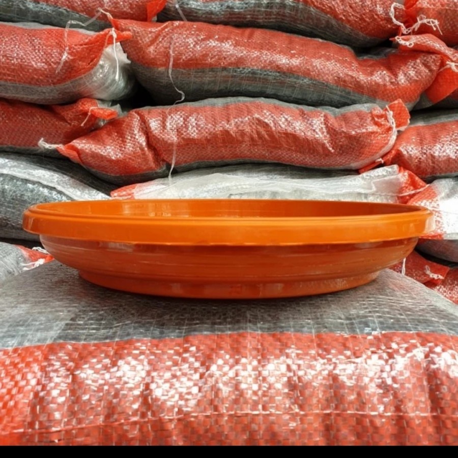 Tatakan alas pot bunga 40 NKT 40 37 cm merah bata