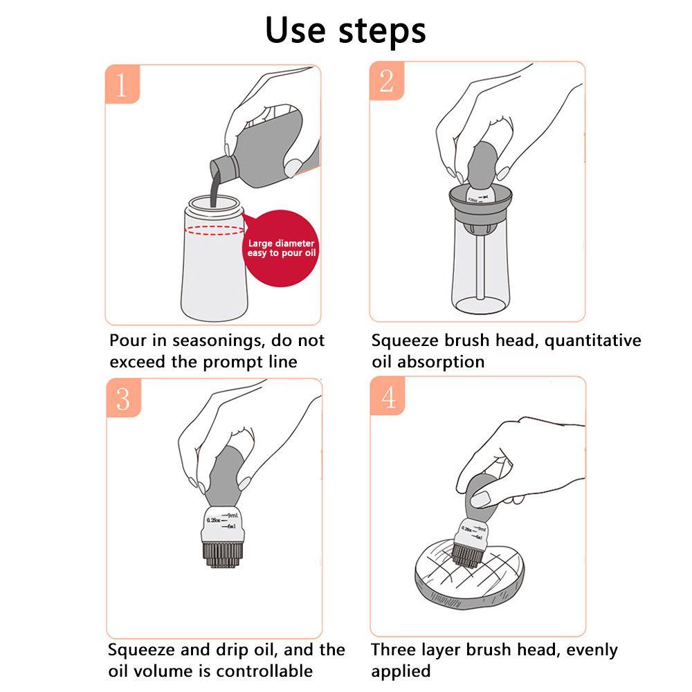 Suyo Botol Dispenser Minyak Dengan Kuas Silikon Untuk Bbq