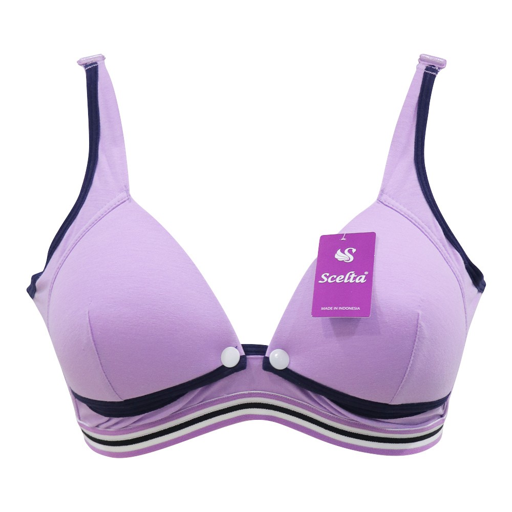 Scelta - Bra Menyusui Maternity Bh Breastfeeding Katun Halus Busa Tipis Sce M 1720