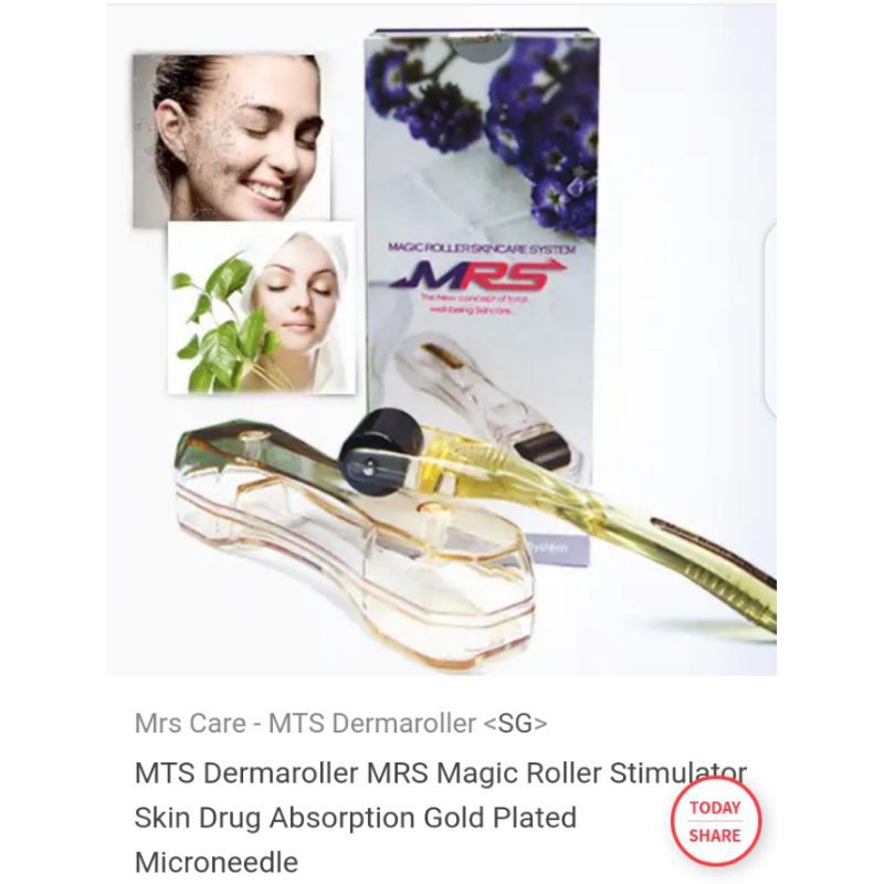 Derma roller  Gold Titanium Skincare MRS Korea 0.2mm /0.5mm Facial Jerawat Muka