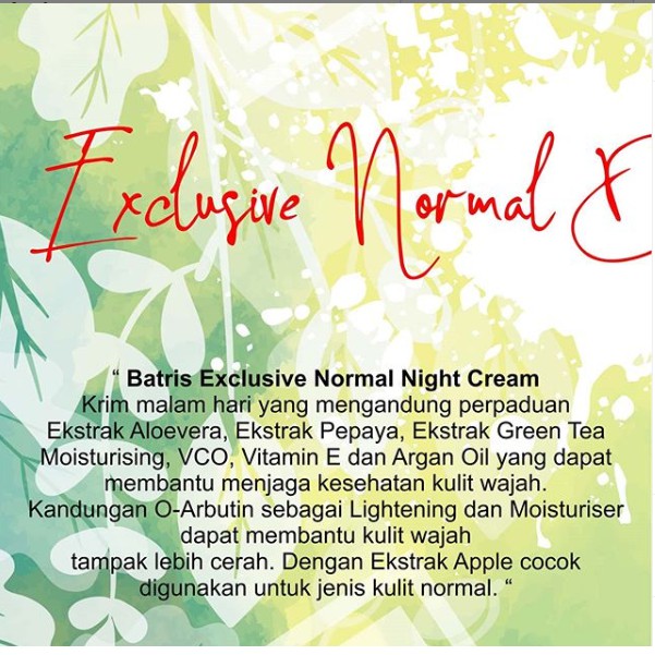 Batrisyia Exclusive Normal Night Cream