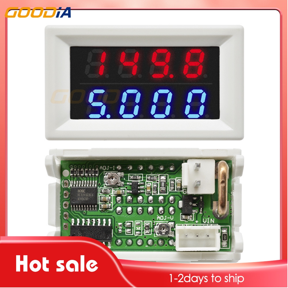 Voltmeter Ammeter Digital Dc 0-200v 10a Dengan 4 Bits 5 Kabel