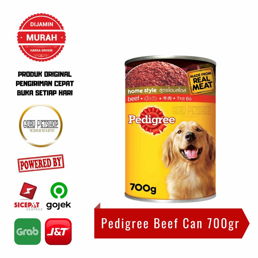 Pedigree Beef 700g Can Pedigree Kaleng 700g Makanan Basah Kaleng - Kaleng 700gr