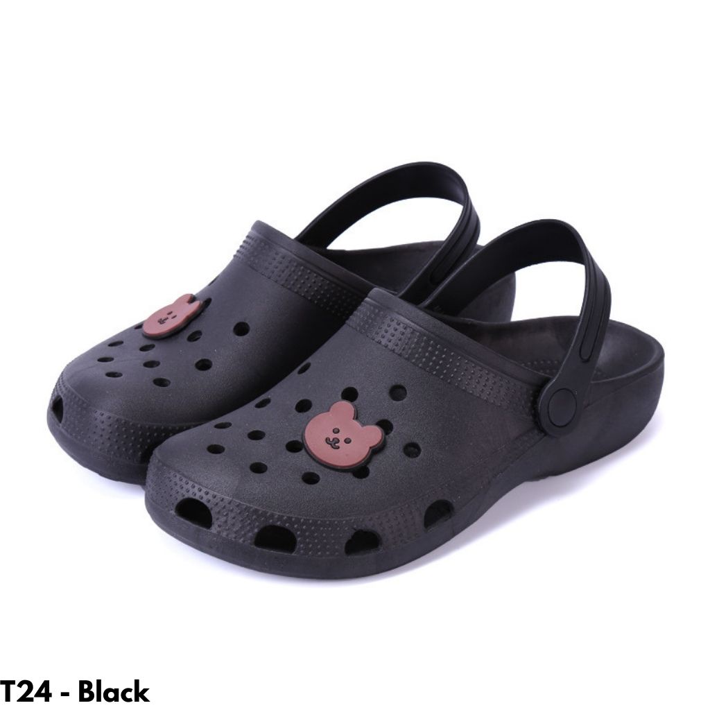 SANDAL RUMAH SLIP ON BEAR CLOG STRAP SHOES BEAR CUTE COLOUR XT24