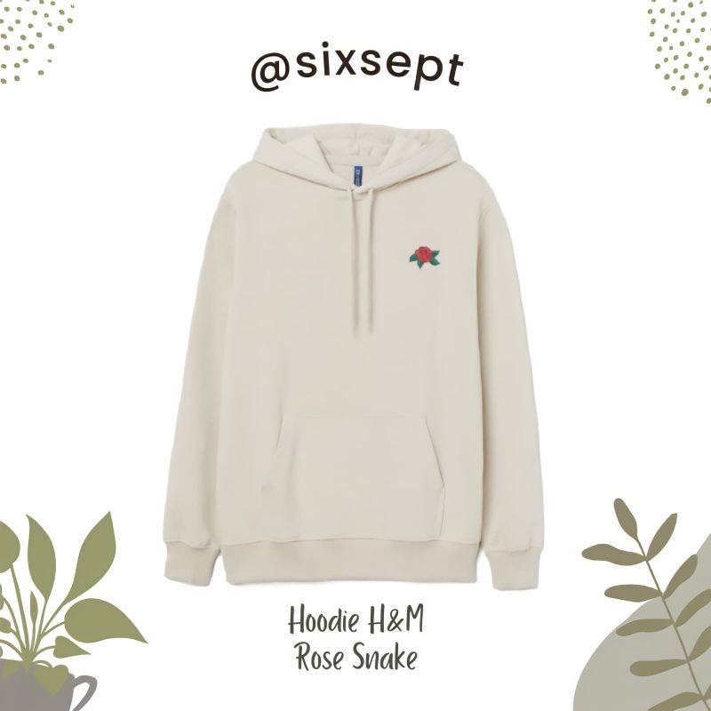 Hoodie H&M Rose Snake + Free kaos kaki