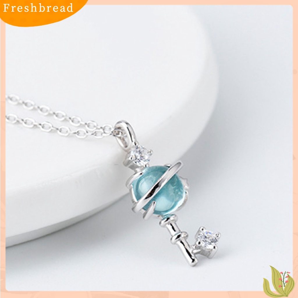 Terlaris Collarbone Necklace Transparent Star Fresh Fancy Planet Transparent Ladies Necklace for Date