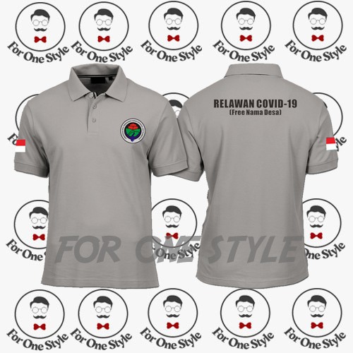 POLOSHIRT KEMENTERIAN KESEHATAN 01 - Kaos Polo RELAWAN COVID 19 free nama desa - Kaos Kerah RE