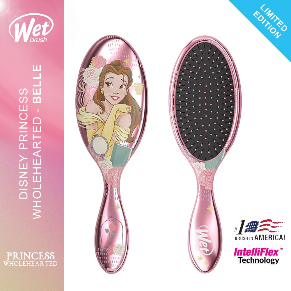 The Wet Brush Combo [Disney Princess Wholehearted] + [Mini Disney Glitterball] + [Silicook Flat 1200ml]