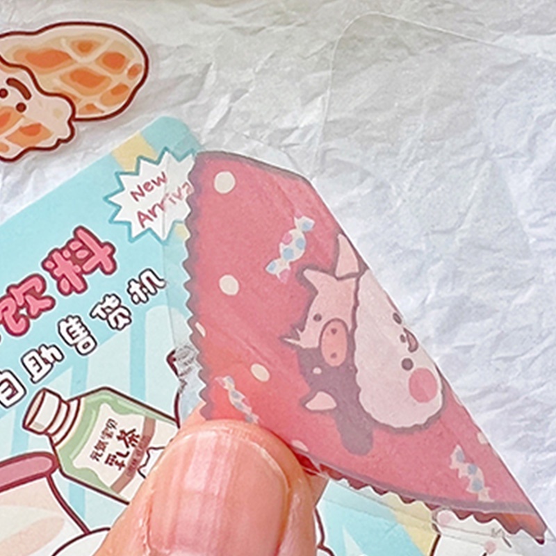 40pcs Stiker Motif Kartun Makanan Vending Machine Untuk Dekorasi DIY