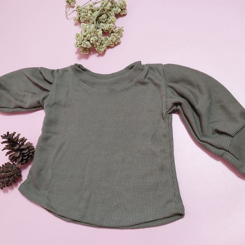 ATASAN BALON POLOS - Atasan / Setelan Baju Anak Perempuan