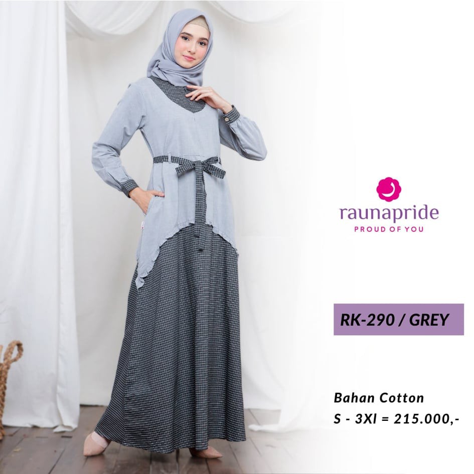 Gamis Rauna Terbaru / RK - 288 / 289 / 290 / Fashion Muslim