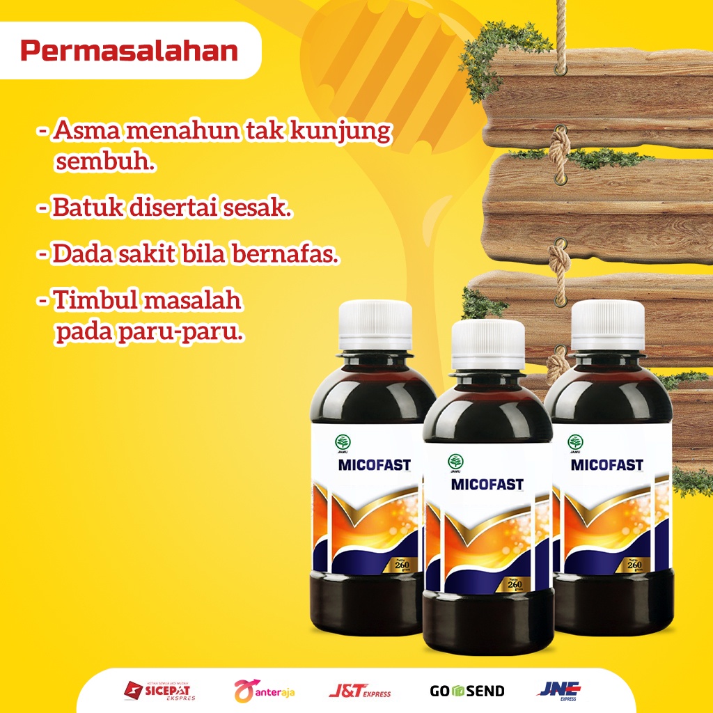 Madu Micofast Herbal Premium Quality Obat Batuk Sesak Napas Asma Asli Murni BPOM (BELI2GRATIS1)-2