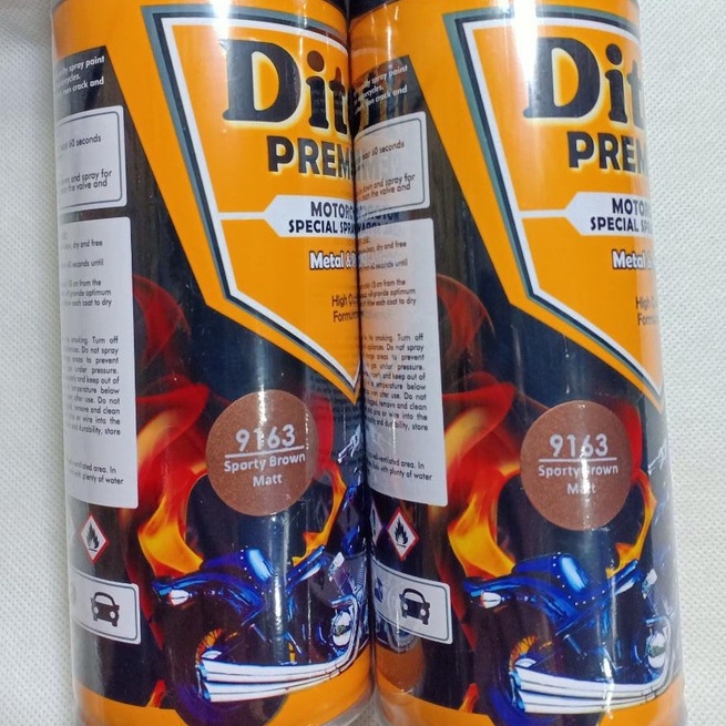 DITON Premium Pilok Cat Pilox Y9163* Sporty Brown Matte (9163) / Coklat Doff / Cokelat Dop (400cc)