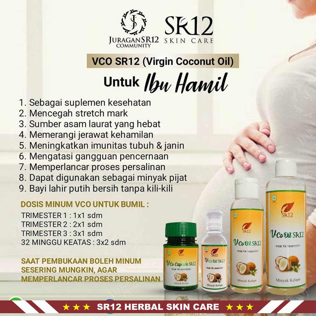 Minyak VCO SR12 | VCO Oil SR12 Herbal Netto 250ml | Memperkuat Imun Tubuh | Menjaga Kesehatan