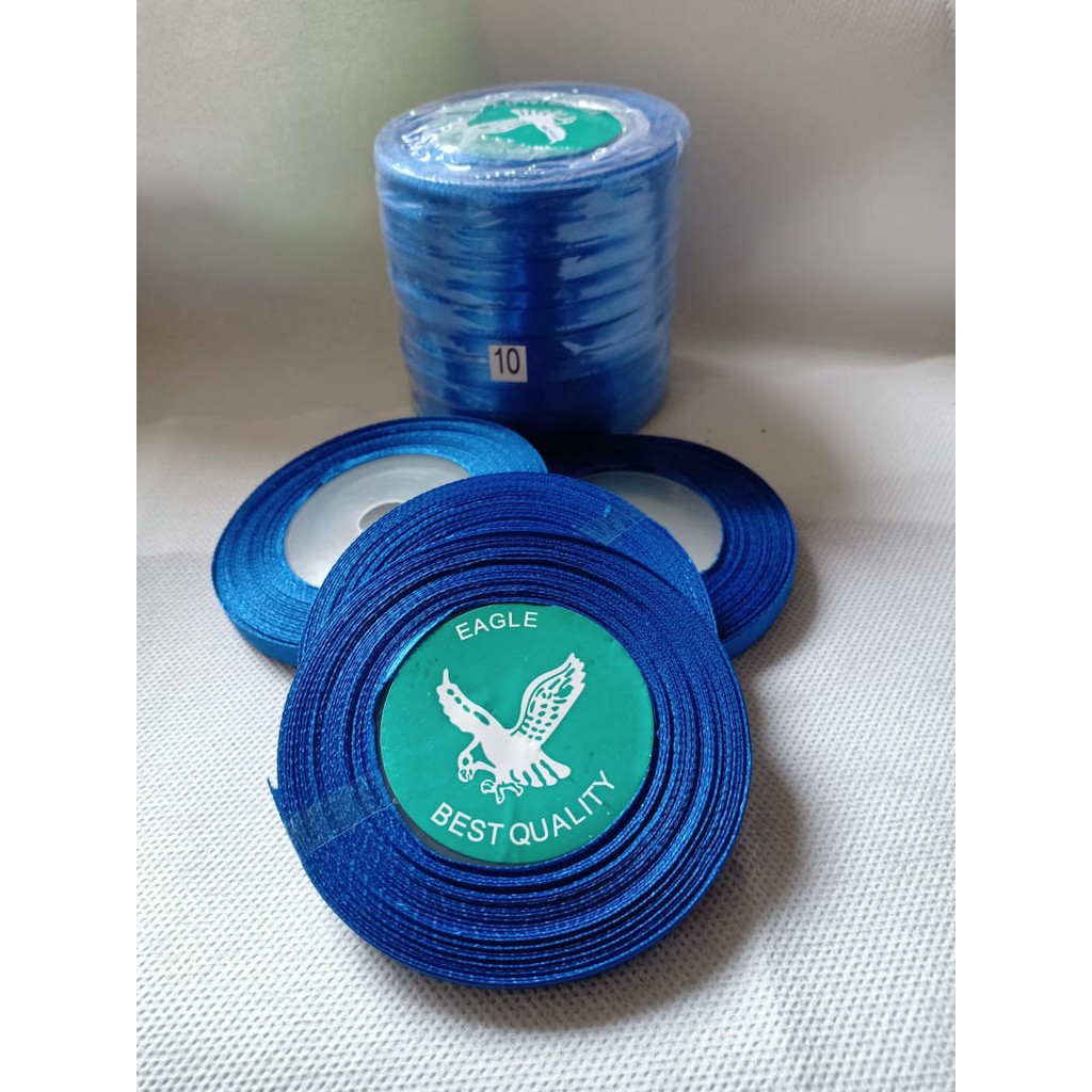 

Pita satin Biru benhur 1/4 inch / 0.635 cm Per roll