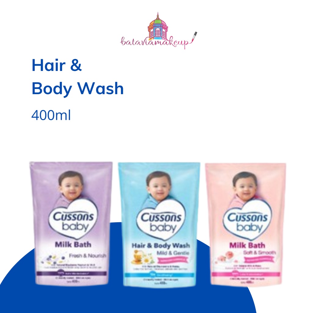 Cussons Baby Hair&amp;Body Wash 400ML/Cussons Baby Milkbath/Sabun Mandi Bayi Cair