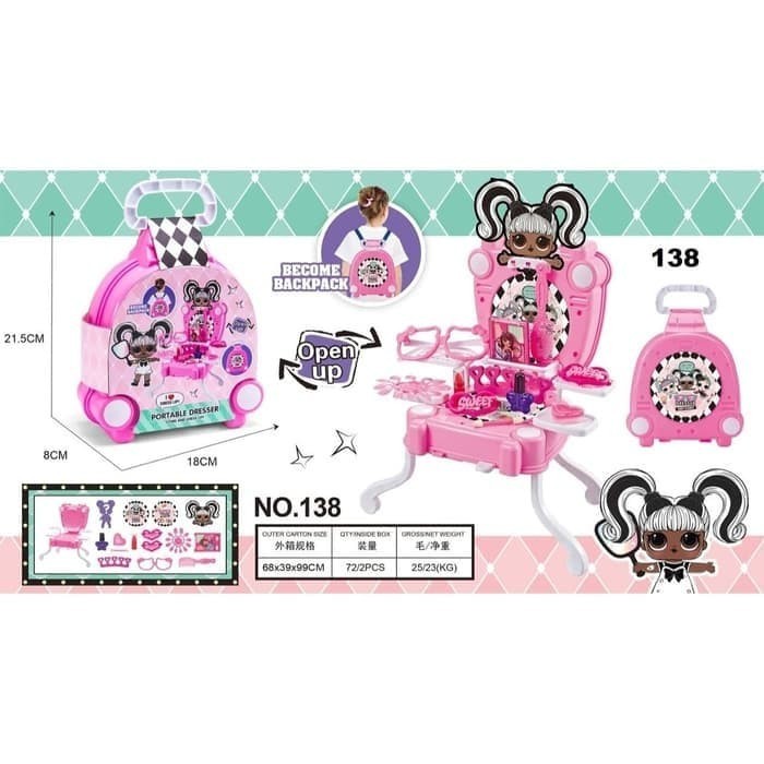 mwn.toys Mainan Portable Dresser LOOOL Backpack No.138