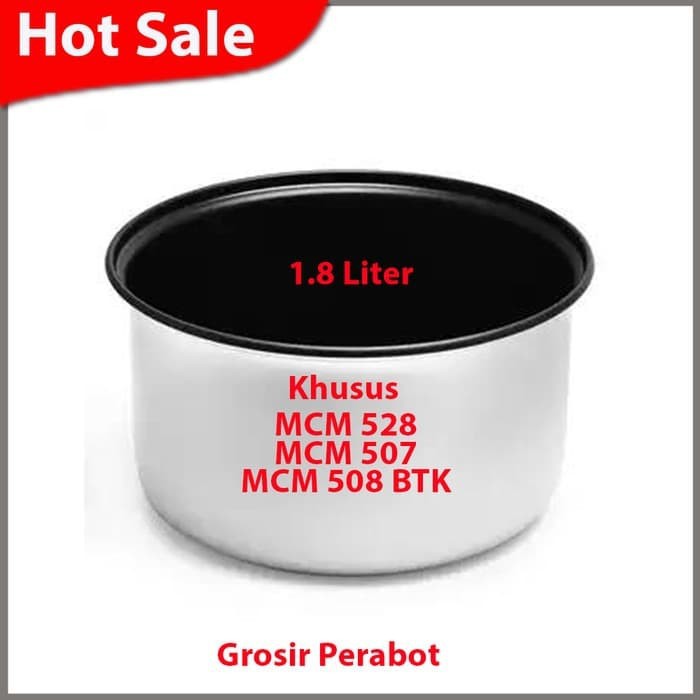 ALUMINIUM PAN 1,8 Liter - Panci Teflon Rice Cooker Miyako 1,8 Liter - 100% Ori