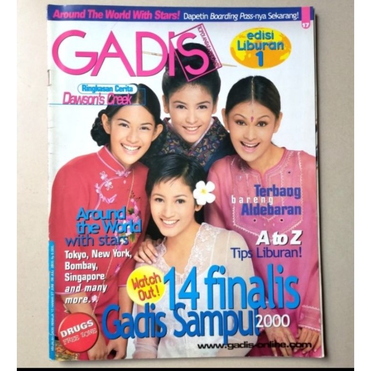 Majalah GADIS 27 Juni 2000 - Cover Dian Sastro / Dian Sastrowardoyo dkk