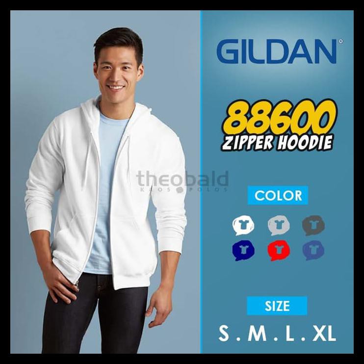 Ina Jaket Gildan Zipper 88600 Originall KOMPLIT Kode 505