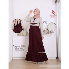 gamis 2022 dres seply meyra 22 maron