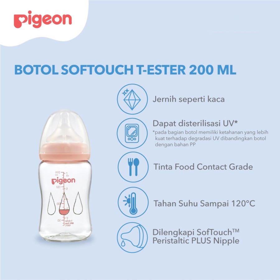 PIGEON BOTTLE T-ESTER WIDE NECK 200ML