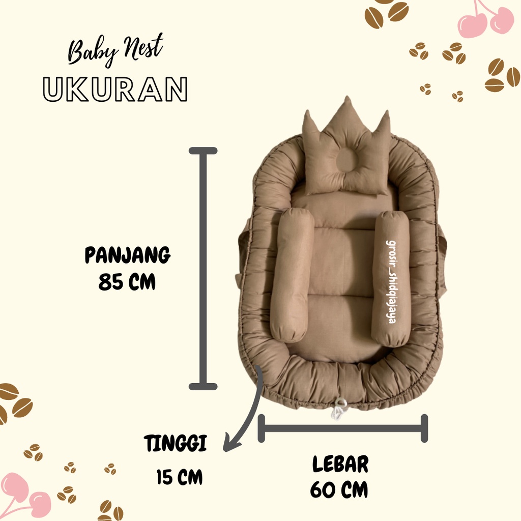 BABYNEST POLOS SET BEDCOVER | KASURBAYI SET BADCOVER FREE BANTAL GULING LENGKAP | BABYNESTMURAH