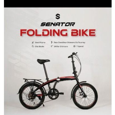Sepeda Lipat Folding Bike Senator 7Speed 20inch