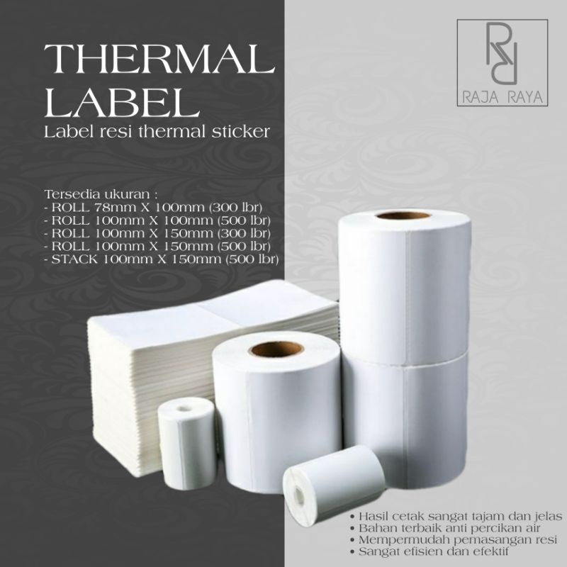 

[⚜️RR⚜️] Thermal Label Sticker/Kertas Resi Thermal sticker/Resi online shop (