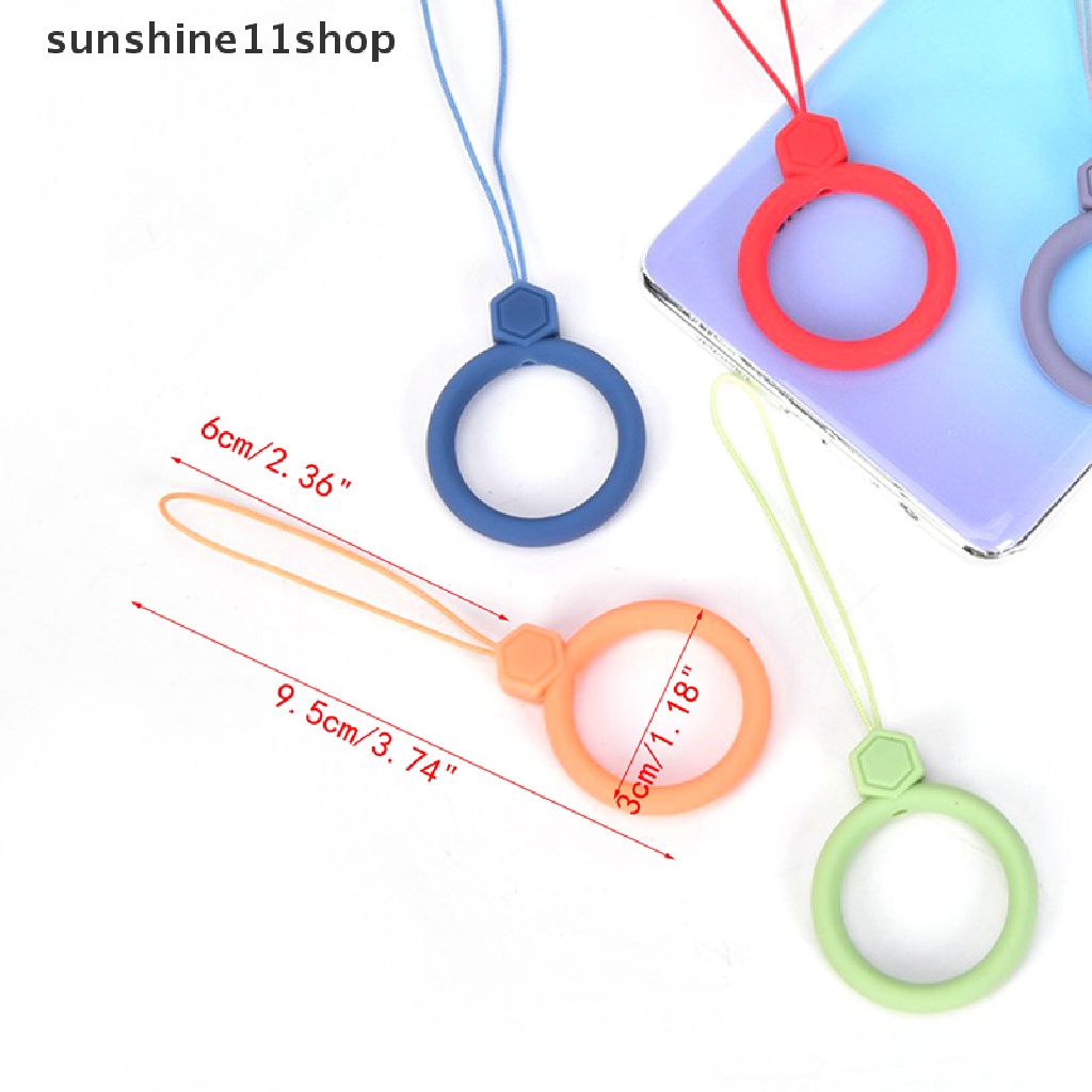 Sho Tali Lanyard Dengan Ring Jari Bahan Silikon Anti Hilang Untuk Handphone Universal