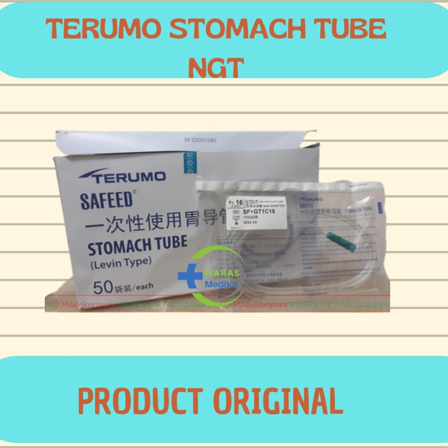 Selang Makan Terumo / NGT Terumo Feeding Tube &amp; Stomach Tube