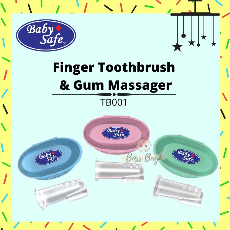 BABY SAFE Finger Toothbrush &amp; Gum Massager TB001 Sikat Lidah Gusi Gigi Bayi