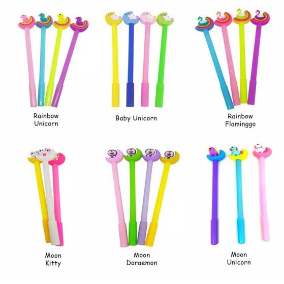 

Pulpen tinta gel hiasan karet bolpen lucu