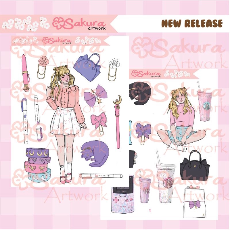 

Sailor Girl Sticker Bujo Planner SAKURA ARTWORK