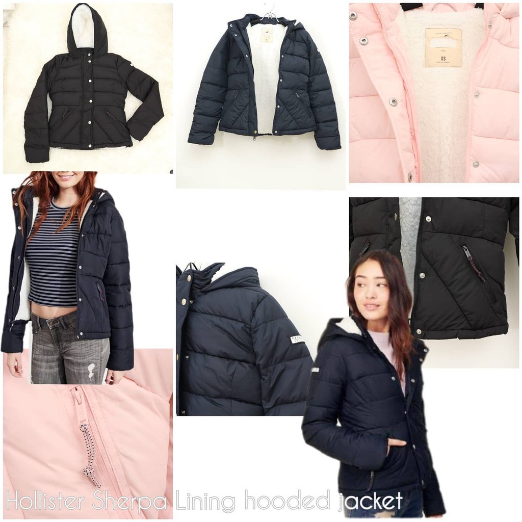 hooded puffer jacket hollister