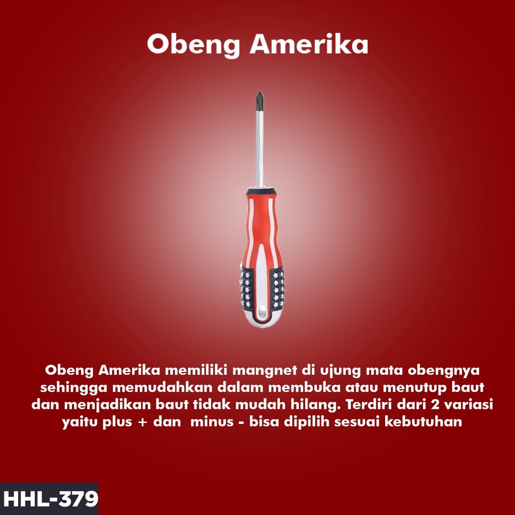 Obeng Magnetic Multifungsi OBENG AMERIKA - 2 Variasi