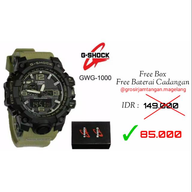 Jam casio gshock anti air analog dan digital premium high quality