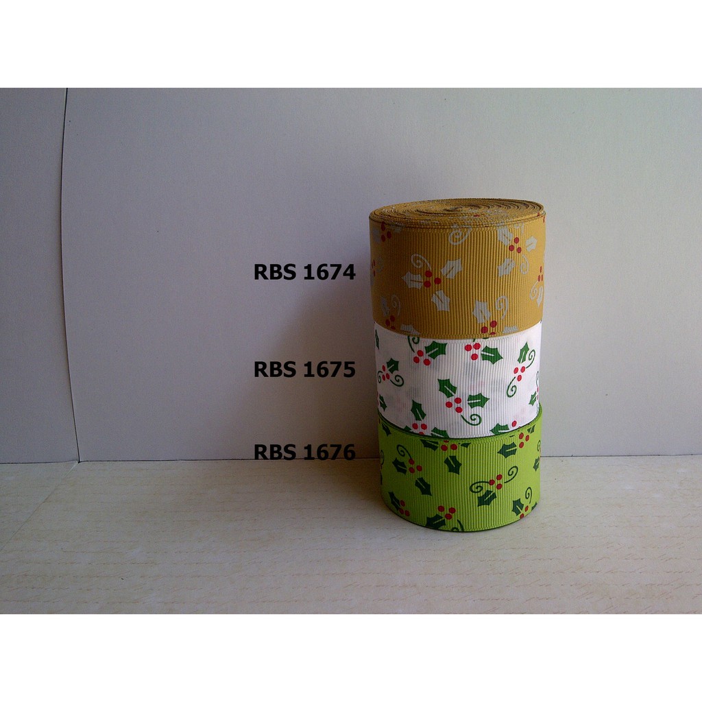 

[10 YARD] PITA GROSGRAIN MOTIF NATAL SALE RBS 1674,1675,1676