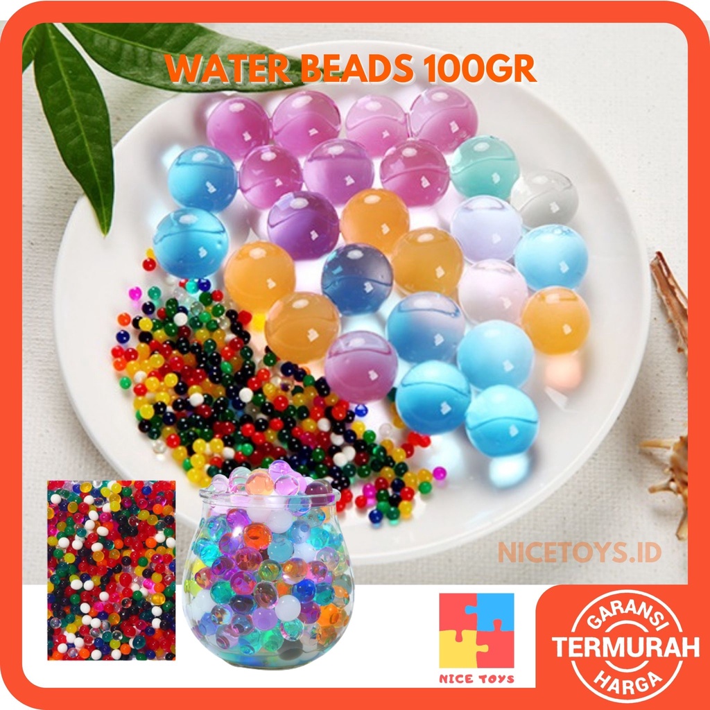 Water Beads 100 Gram Mainan Waterbeads Mainan Jelly Mainan Sensorik Anak Mainan Montessori Sensory Play