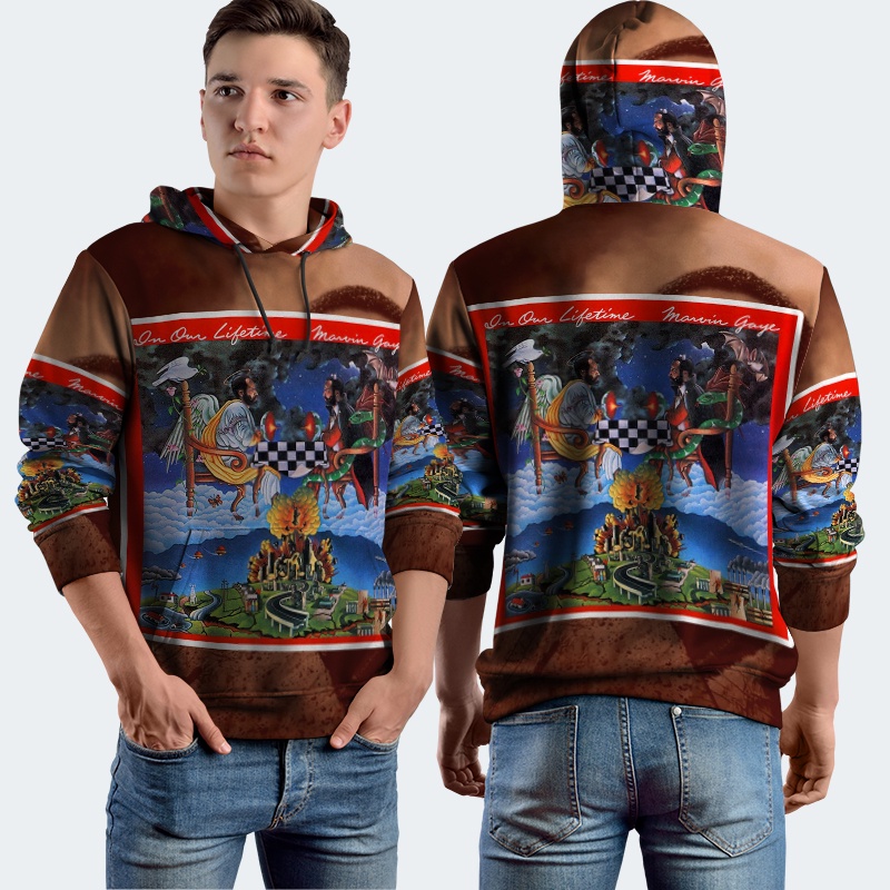 Jaket Hoodie Fullprint Marvin Gaye Bahan Polyester Jersey