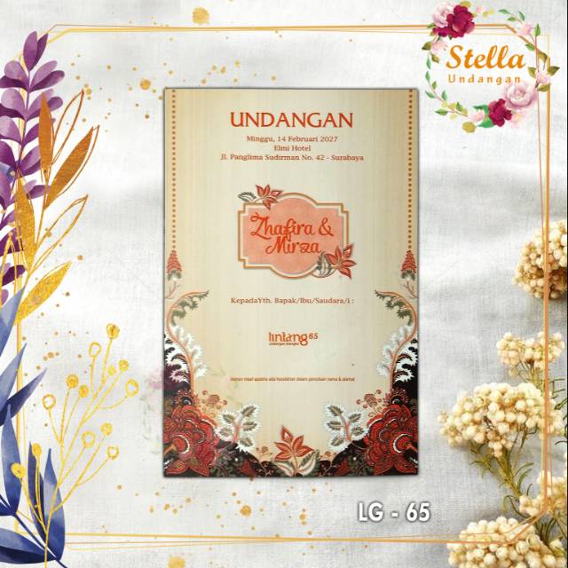 Blangko Undangan Lintang 65/Blangko Undangan Kosong/Pernikahan/Khitanan