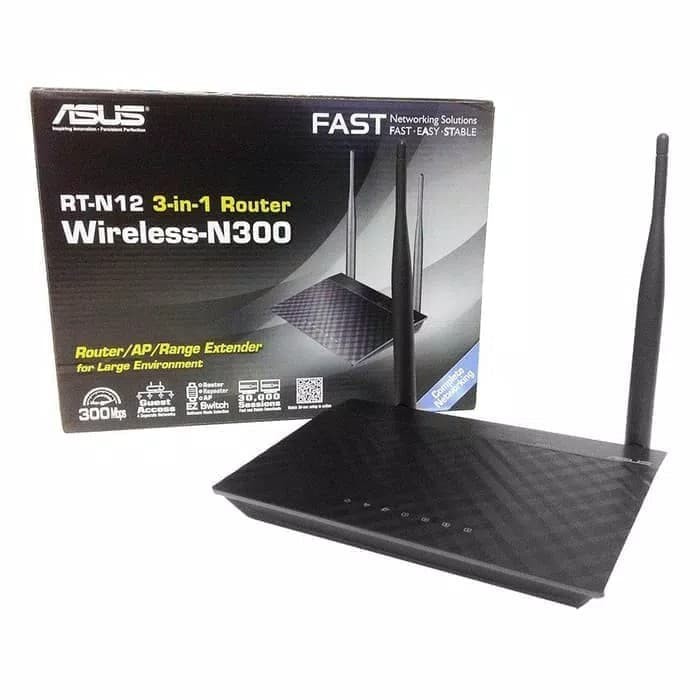 ASUS RT-N12+ 3-in-1 Router/AP/Range Extender for Large Environment